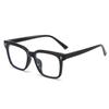 Men's Classic Thick TR Square Glasses Frame with Anti-Blue Light and Prescription Lenses Compatibility