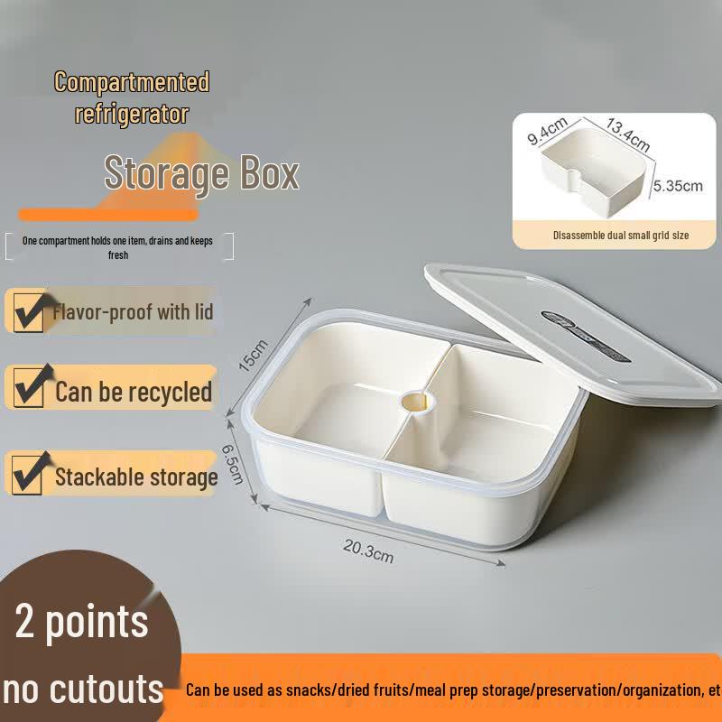 Homeglen Divided Refrigerator Storage Boxes