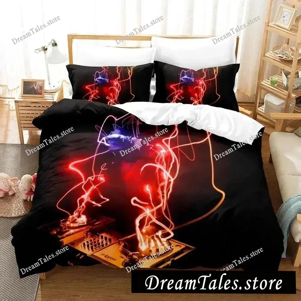 3D Music DJ Rock Bedding Set Single Twin Full Queen King Size Bed Set Adult Kid Bedroom Duvet Cover Sets Anime Parure De Lit Bed