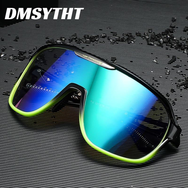 Non-polarized One Piece Shape Polarized Sunglasses Men Sports Shield Glasses Oversized Reduce Windage Designed Frame