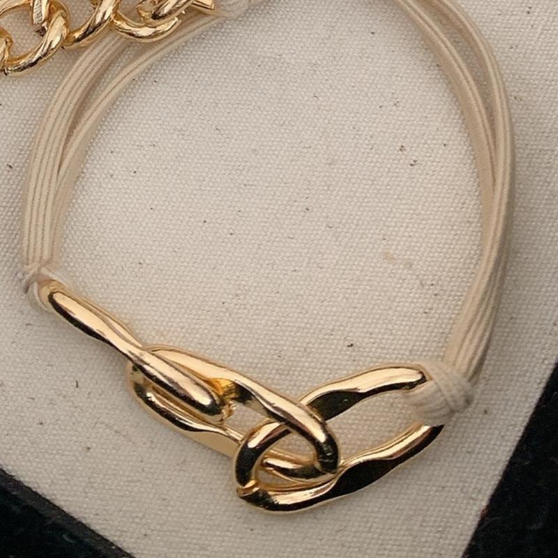 Elastische Metall-Haarbänder Stilvoller Pferdeschwanzhalter Mode Haaraccessoires Haarschmuck für Verschiedene Frisuren und Anlässe