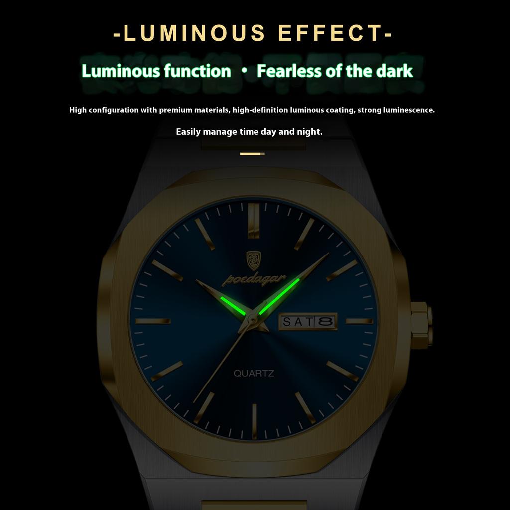 Top Brand Luxury New Men's Watch Waterproof Luminous Quartz Calendar Wrist Watch