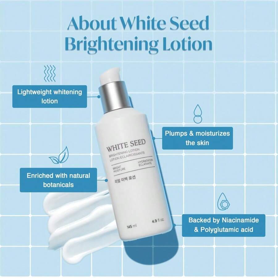 The Face Shop White Seed Aufhellende Lotion Gesichtspflege 145ml - Gegen Dunkle Flecken