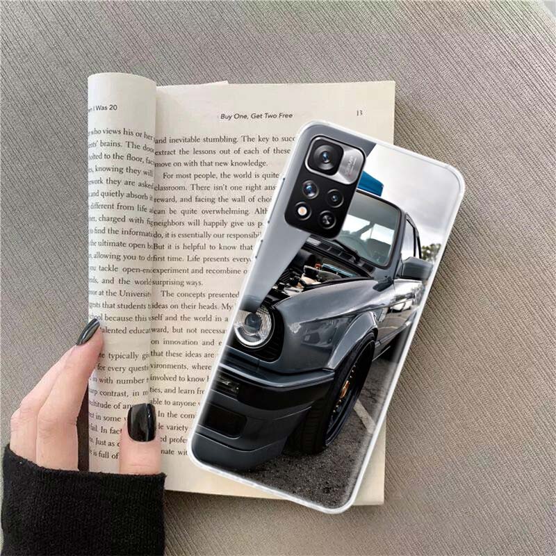 Car for B- Bmwes-S E30 Phone Case For Redmi Note 13 12 Pro Plus 14 15 Pro 5G 11 11T 11E 11S 10 Pro 10S 9 9S Cover Cell Clear TPU
