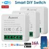 AUBESS 16A Tuya Wifi / Zigbee Міні-смарт-перемикач Двостороннє керування Smart Life DIY світлові перемикачі для Alexa Google Home Yandex Alice