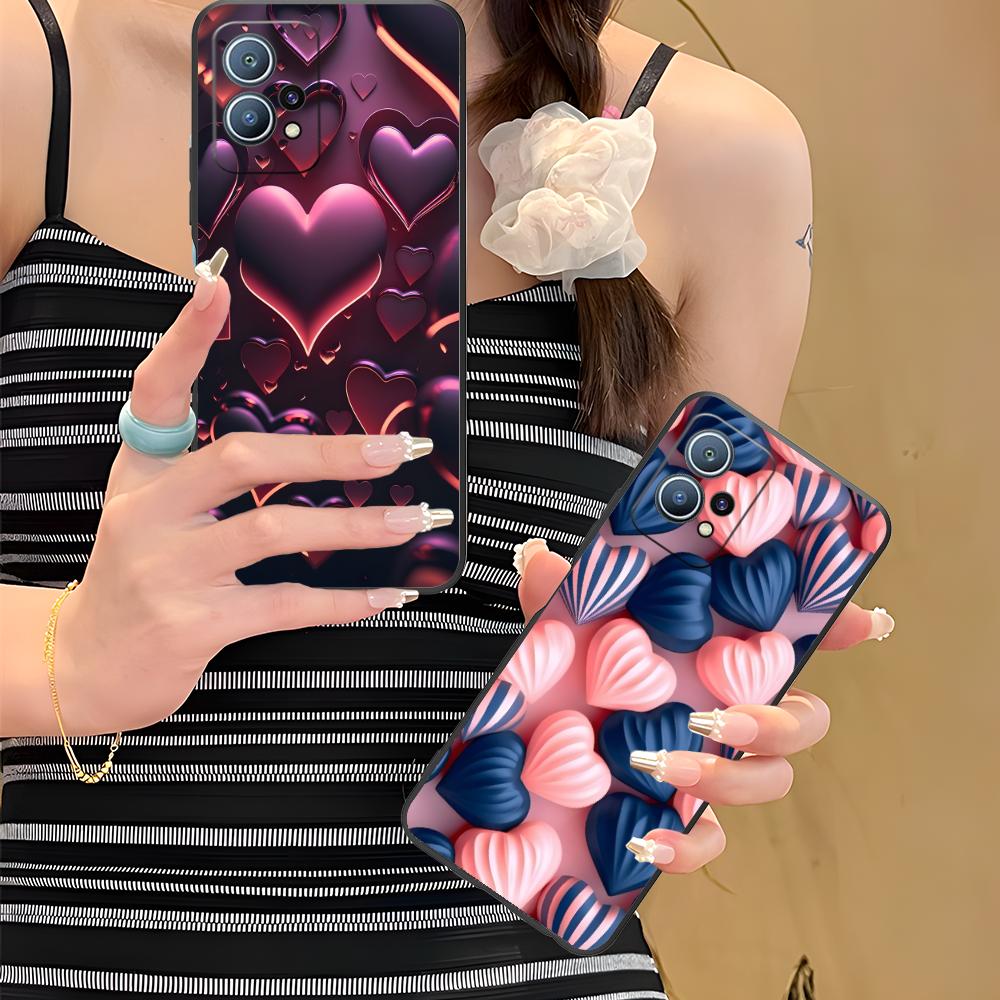 Y2K Glowing Hearts Mobile Phone Case for Huawei P60 P50 P40 P30 P20 P10 P9 P8 Pro Lite Plus Colorful Printing Cover Pretty Cover