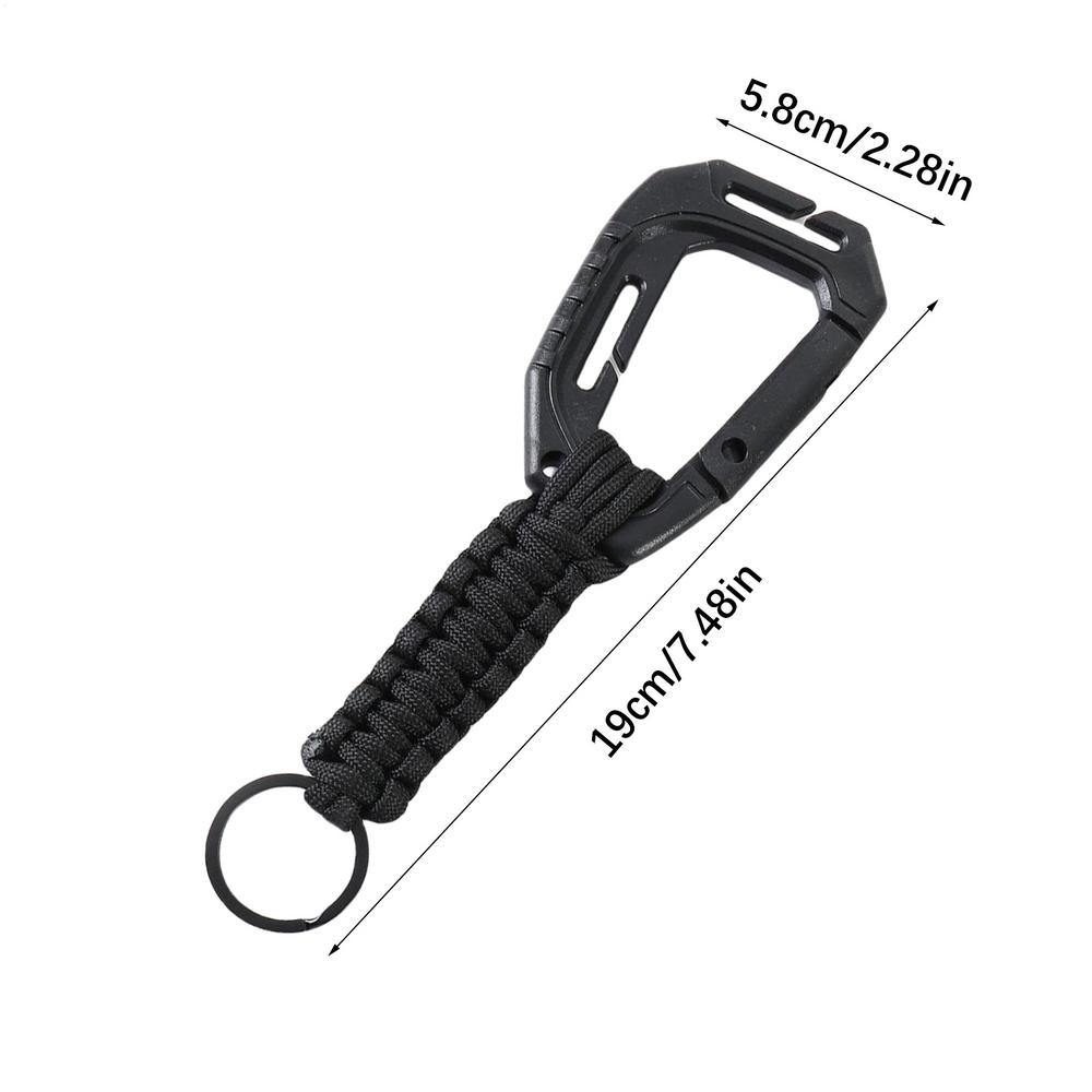 Outdoor Parachute Rope Carabiner ABS Hook Anti-lost Key Chain Water Bottle Hanging Buckle Backpack Carabiner Hiking Gadgets