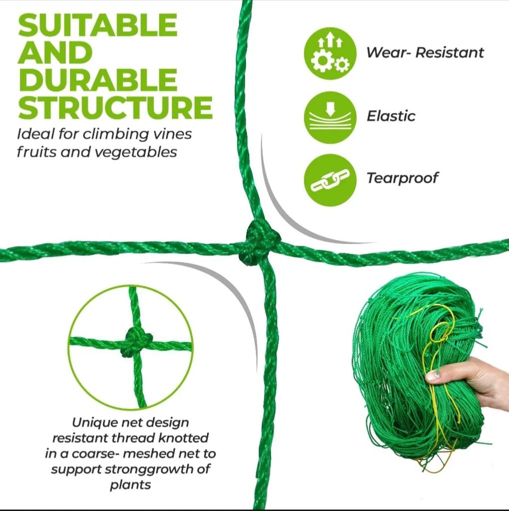 Garden Cucumber Net for Plants Climbing Net Nylon Heavy Duty Polyester Vine Mesh Net for Tomato Grapes