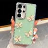 Handmade Sparkly Diamond Glass Butterfly IMD Phone Case, Compatible with Samsung S23 Ultra/S24/S25 & A07/A15/A16/A17/A26/A35/A36/A55/A56