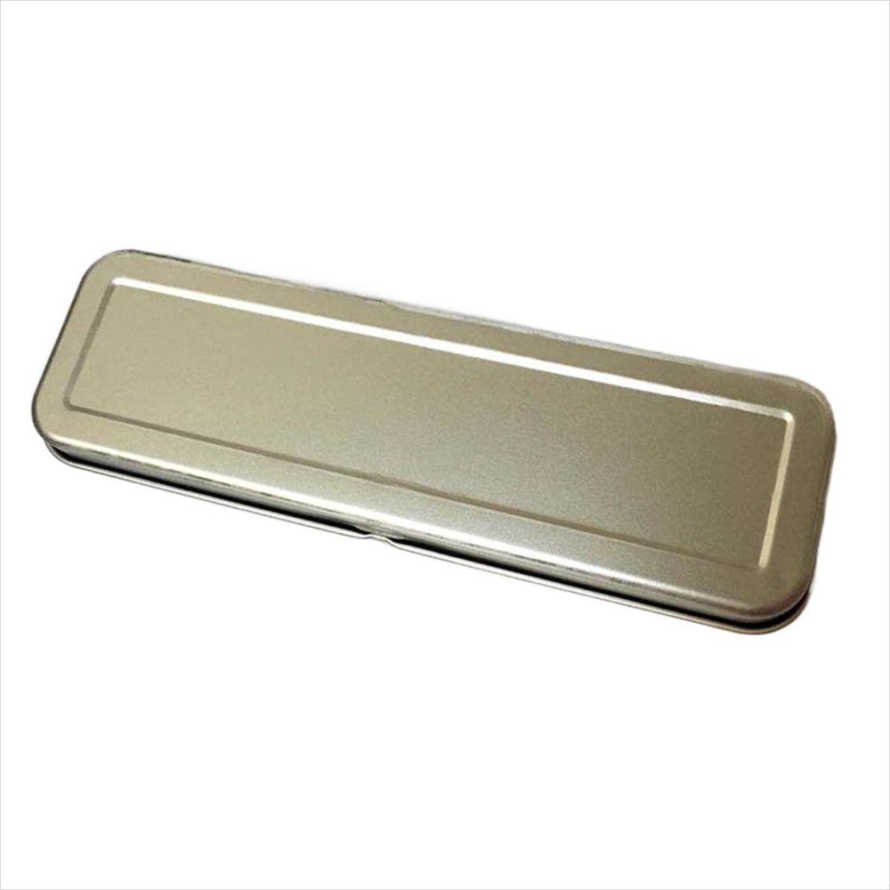 For Kids Pen Box Single Layer Silver Metal Stationery Box Pencil Box Pencil Case Pencil Storage Box