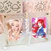 Ins Photo Frame Transparent Photocards Holder Water Ripple Acrylic Photo Frame Kpop Card Display Rack Stand Fans Gift