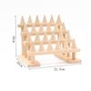 Cone Ring Display Holder Jewelry Display Stand Ring Showcase Storage Tray For Counter Shows Wooden Base Shop Decor
