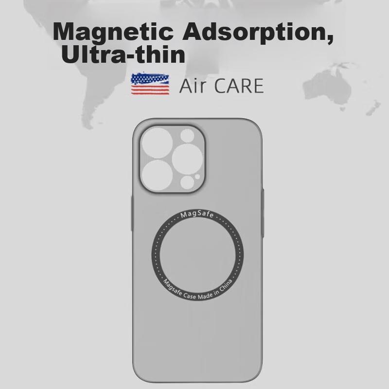 EDDGA Magnetic Case for Apple IPhone 16 Pro, Ultra-Thin Frosted Semi-Transparent PP Case, Full Lens Protection Shockproof Cover Translucent Black]
