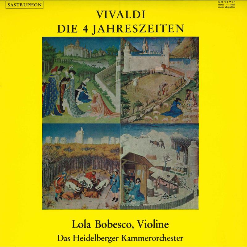 

LP Record ANTONIO VIVALDI, LOLA BOBESCO, VIOL - Die 4 Jahreszeiten SM91917 SASTRUPHON 1967 Germany Classical Used