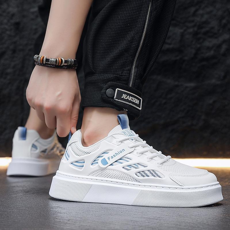 Autumn men's shoes little white shoes casual trendy shoes versatile mesh breathable sports shoes men's board shoes platform heightening shoes