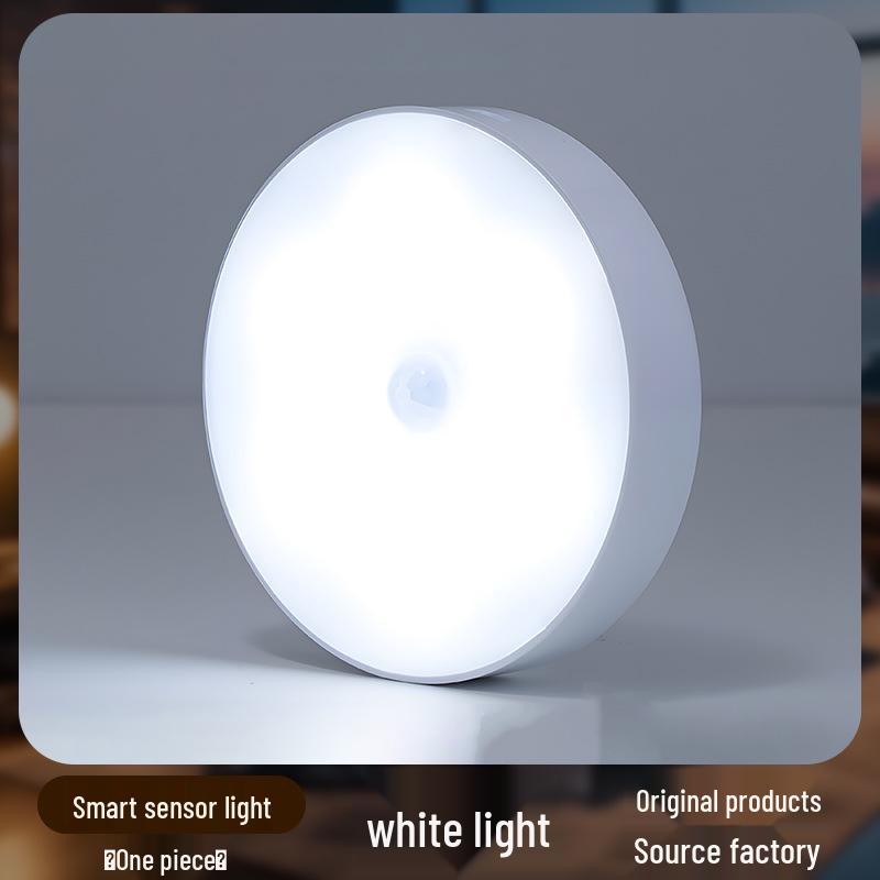 LED Motion Sensor Night Light for Bedroom, Bedside, Wardrobe, and Cabinet - Rechargeable Magnetic Induction Light