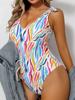 Sexy 2025 Print Lady Swimwear Women Tied Strapped One Piece Swimsuit Monokini Push Up Brazilian Beach Bathing Suit
