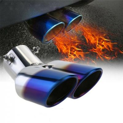 Car Dual Outlet Rear Muffler Tip Exhaust Pipe Tail Throat Replace For 14-25 EA