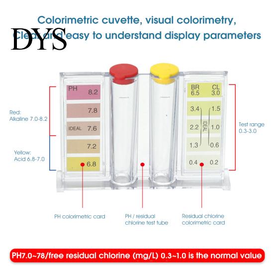 Reagent PH Chlorine Testing Kit Water Quality Test Precise High Purity Portable Swimming Pool Special for Box