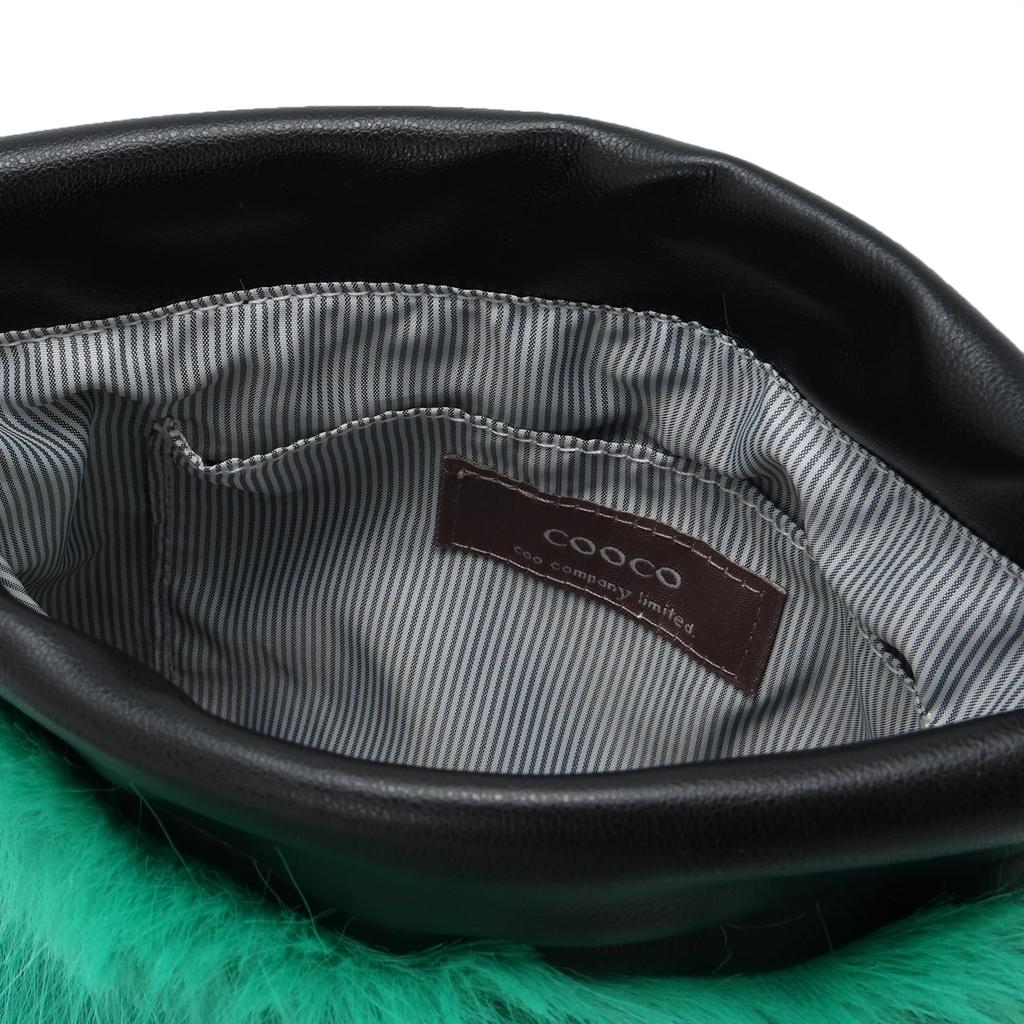 Cuco Eco-Fur Drawstring Mini Shoulder Bag 2353111090 Green (360)
