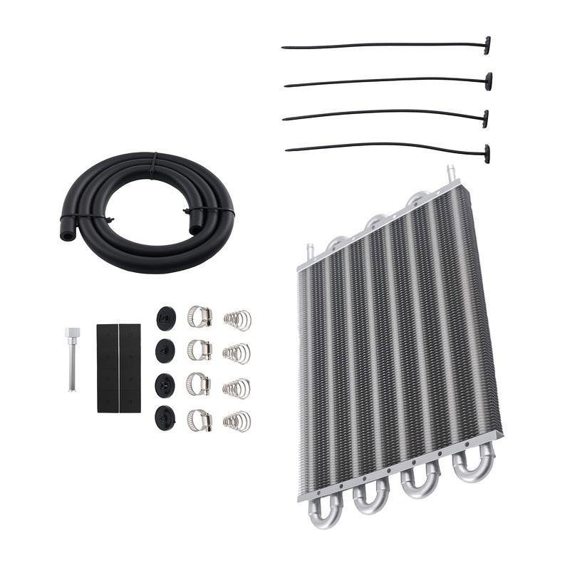 Remote Transmission Oil Cooler 8 Row Universal Aluminum Radiator Kit 254mm