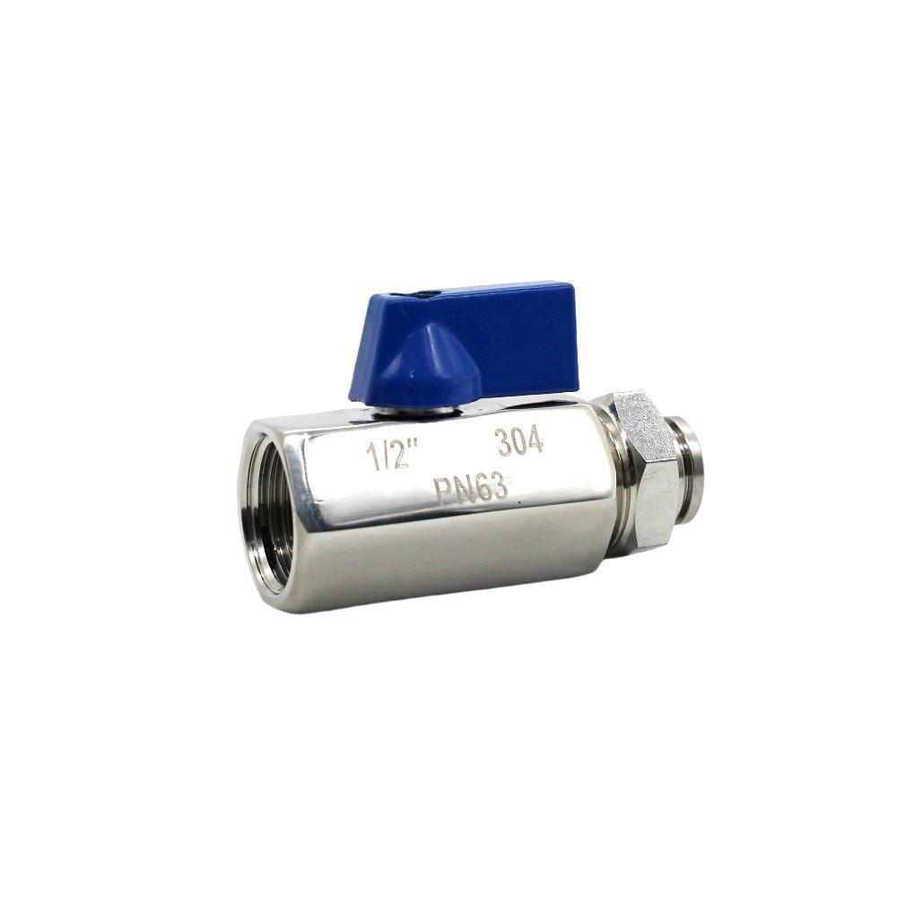 Pneumatic 304 Stainless Steel Ball Valve with Manual Male Thread Air Tube Connector