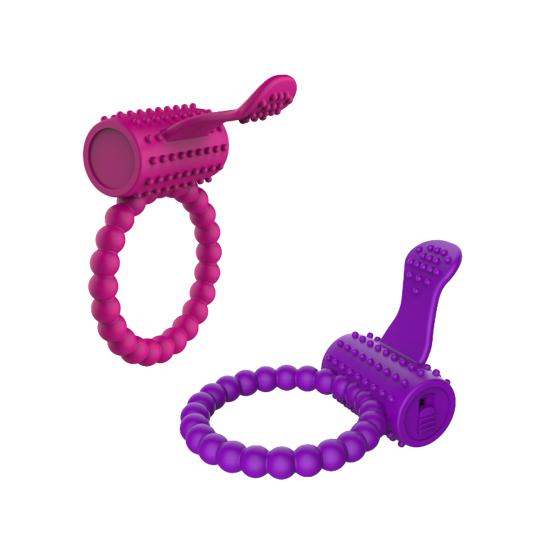 Men Cock Ring Ejaculation Delay Vibrate Tongue Design Sexual Stimulation Silicone Men Tentacles Nozzle Penis Ring for Bedroom