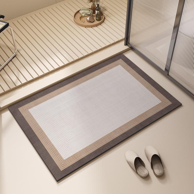 Wabi-Sabi Diatomaceous Earth Bath Mat: Non-Slip, Water-Absorbent, Quick-Dry, Stain & Wear Resistant