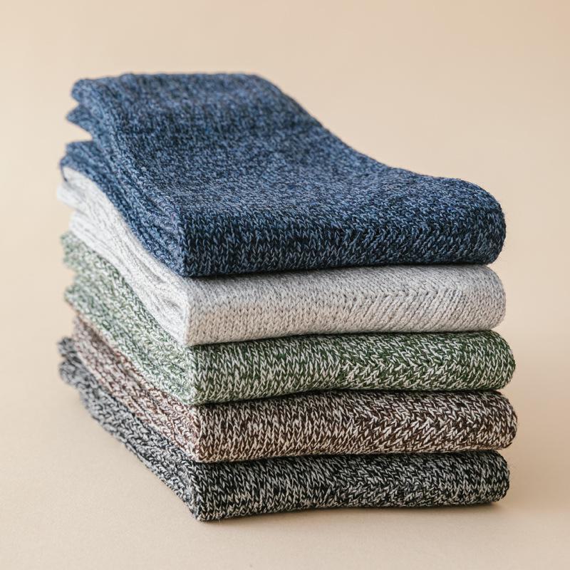 Men's Retro Wool Socks - Thick, Warm, Versatile Styles for Autumn & Winter