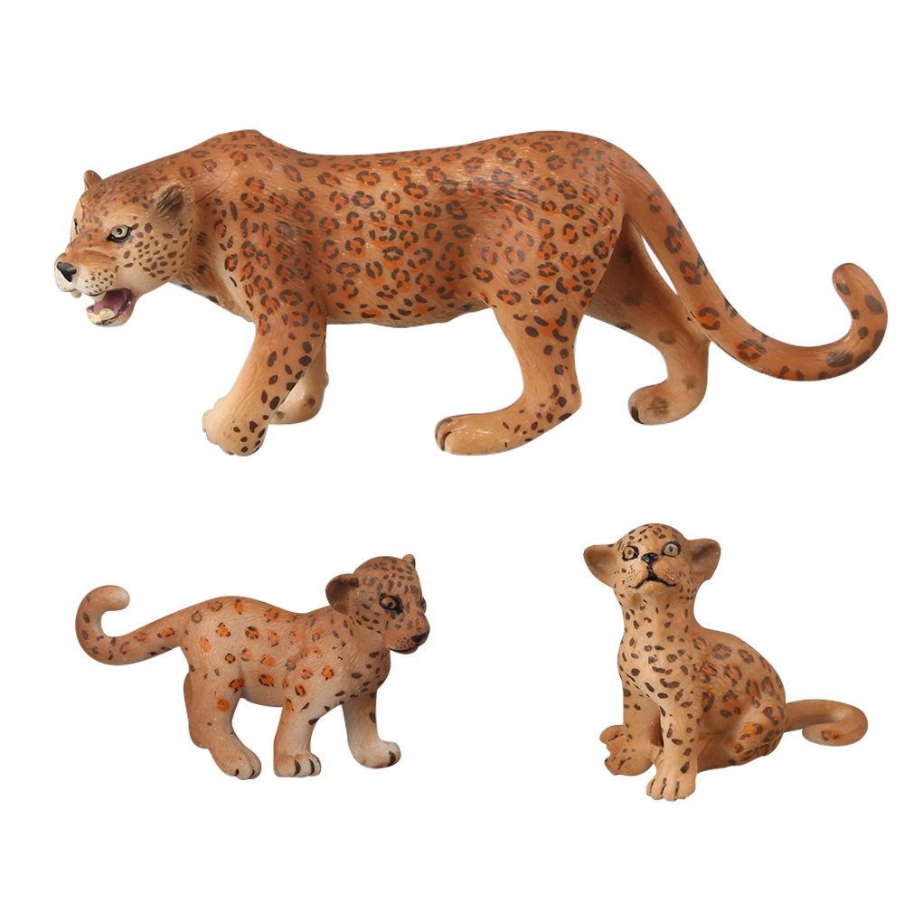 Plush Leopard & Jaguar Animal Model Toys