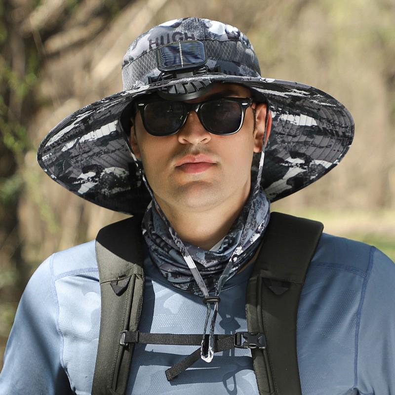 Solar-Powered Sun Hat with Fan for Men & Women - Ideal for Travel, Hiking, and Fishing
