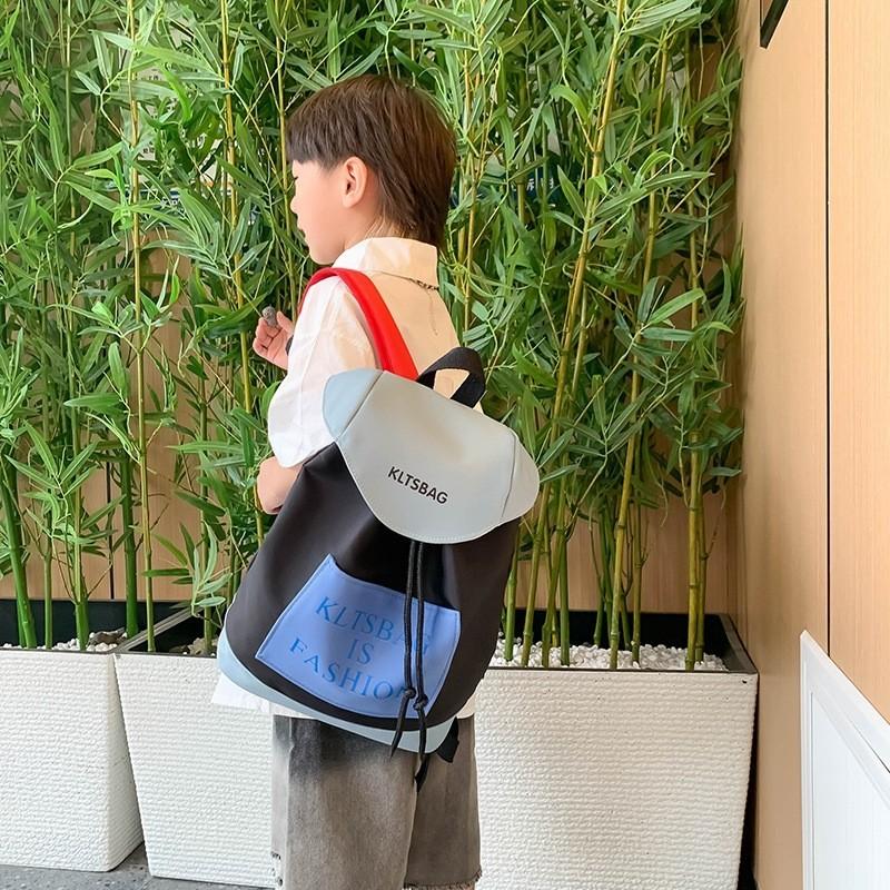 Stylish Kindergarten Backpack For Kids With Trendy Color Block Design And Spacious Capacity