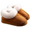 Cotton Slipper Bags and Indoor Home Thick-soled Warm Fleece Shoes Are Worn Outside