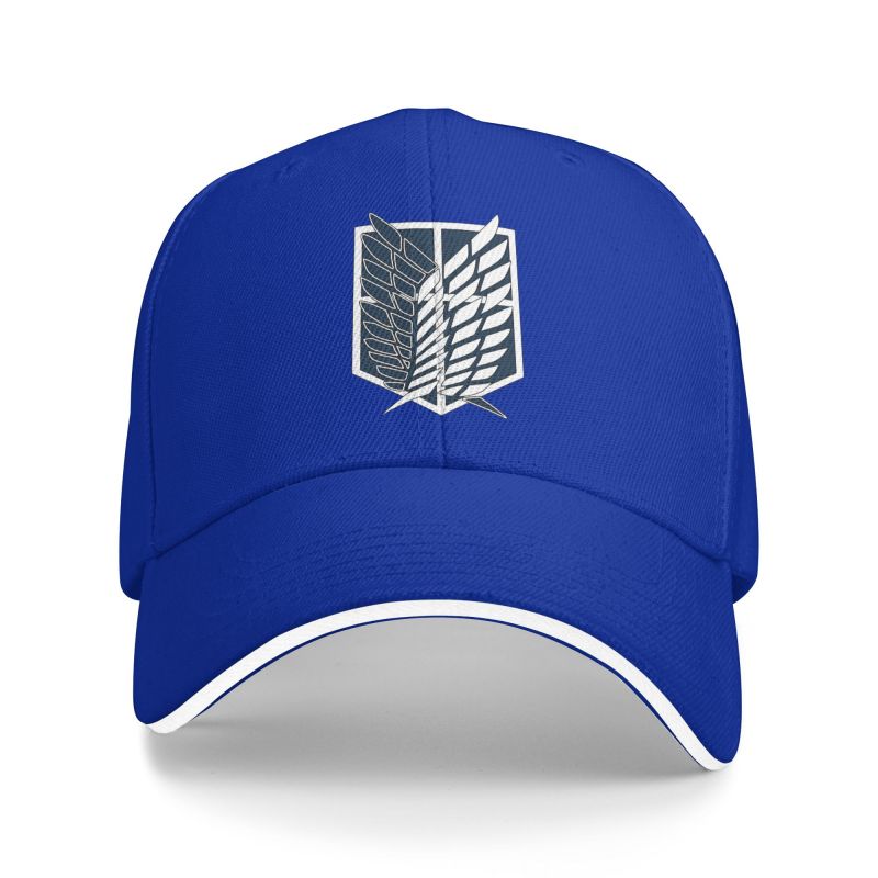 Attack On Titan Print Sandwich Baseball Caps Wings of Freedom Mikasa Snapback Hats Daily Bucket Cap Unisex Adjustable Hat