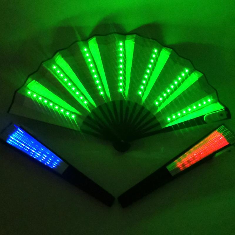 Glowing Hand Fan Luminous Folding Fans Wedding Party Supplies Wedding Fans For Women Hand Fan Glow In The Dark