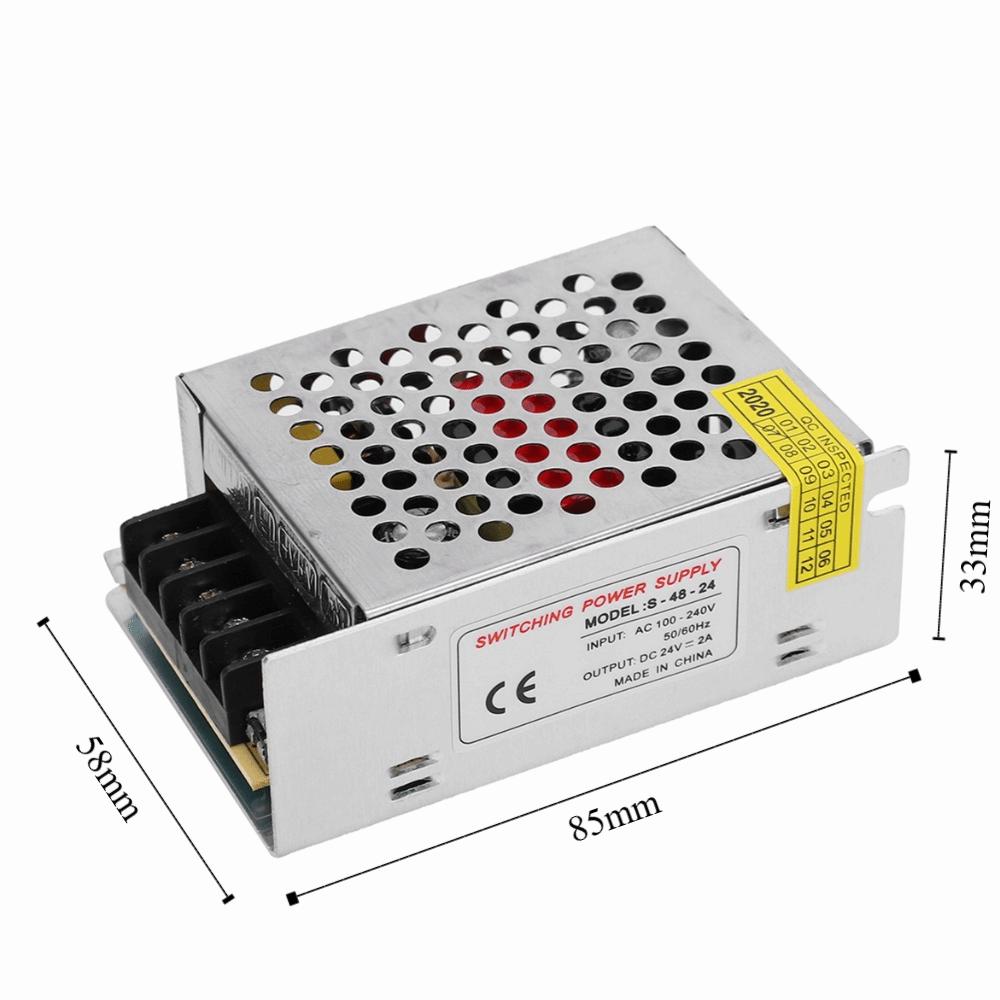 DC24V 5A 120W/2A 48W Switching Power Supply AC100-240V LED Driver Adapter  for CCTV Camera