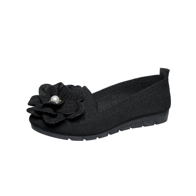 Comfortable Work Shoes Women 2024 Spring Women's Flat Shoes Non-slip Soft-soled Lazy Shoes Lightweight Breathable Walking Shoe