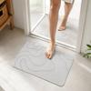 Diatomaceous Bath Absorbent Quick-Drying Non- Toilet Floor for Bathroom, 40 cm