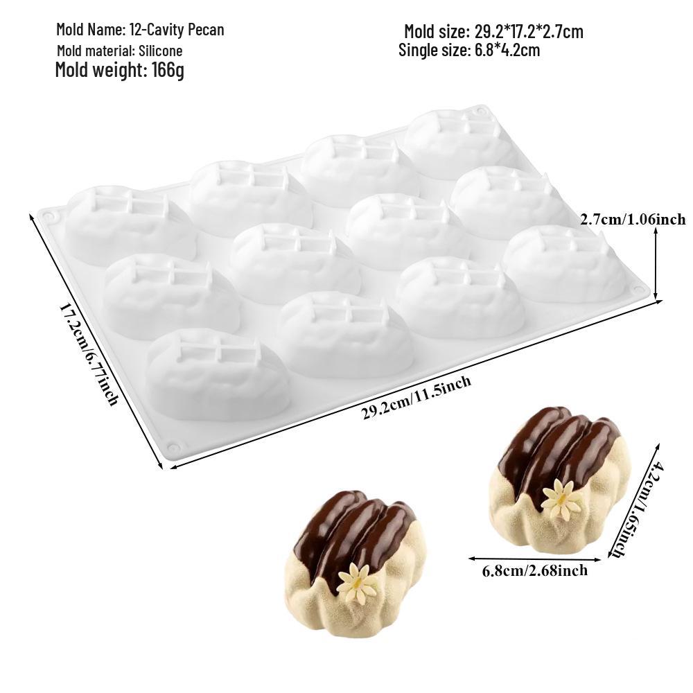Moldes de Silicona para Mousse de Fruta 3D: Pera, Manzana, Piña, Melocotón, Durian, Frambuesa.