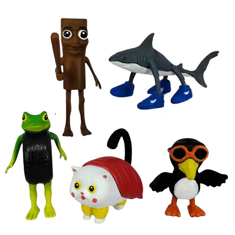 

Latest Brainrot Tung Sahur Figurine Plaything Tralalero Tralala Figures Bombardino Crocodilo Shimpanzini Bananini Model Decoration Doll Gift