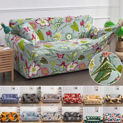High Stretch 1/2/3/4 Seat Floral Printing Slipcovers Stretch Sofa Covers Living Room Corner Couch Cover Sectional Armchair Cover