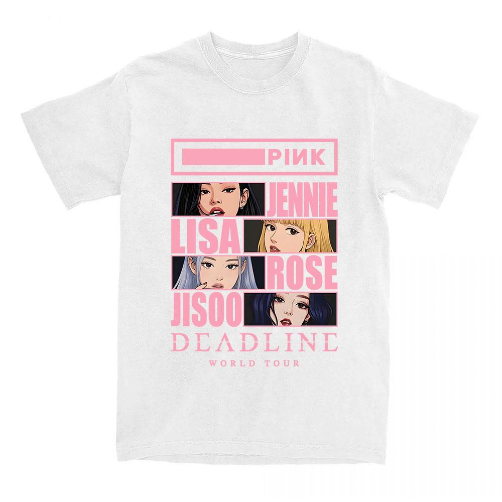 

Футболка Deadline Tour 2025 з коротким рукавом, модна, жіноча, з принтом корейського дівочого гурту, жіночі чоловічі футболки L
