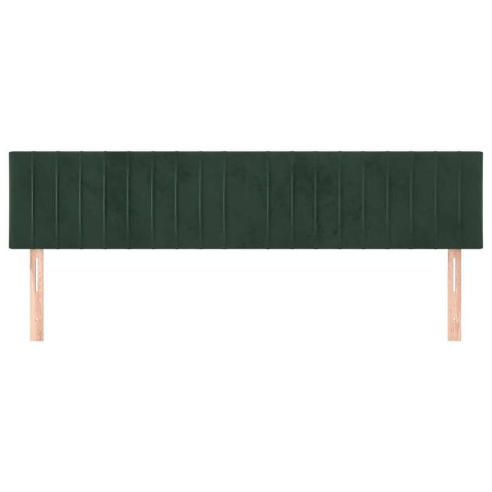 VidaXL 2x Headboards Bedroom Furniture Bed Accessories Single Bed Heads Interior Bed Frame Heads Dark Green 346295