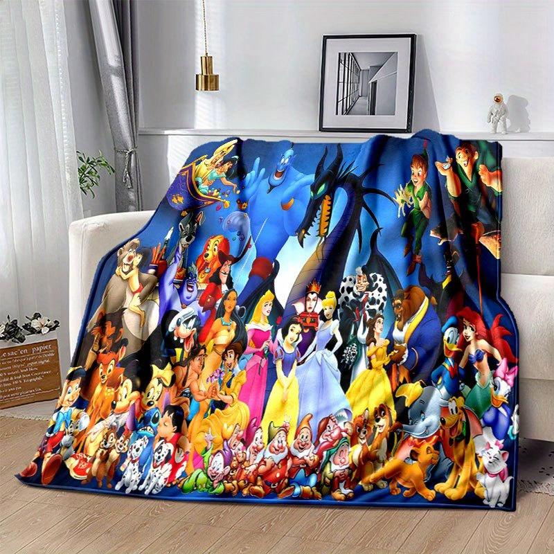Manta do Mickey & Minnie Macia, Quente de Flanela para Sofá, Cobertor Macio e Quente para Cama, Ideia de Presente Única.
