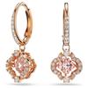 Una Drop Earrings Clover Pink 18K Rose Gold Finish 5516477