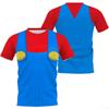 Cartoon Bowser 3D-gedrucktes T-Shirt Harajuku Herren- und Damen-Freizeit-Top Cosplay-Kostüm