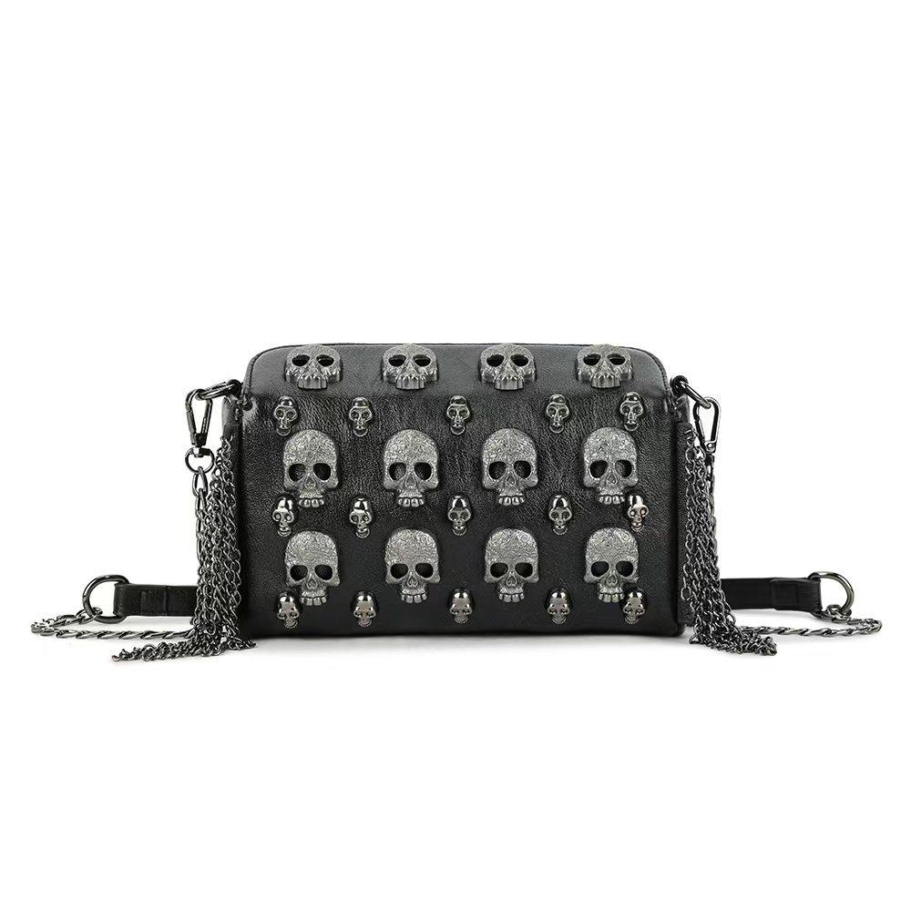 Cool Spice Girls Locomotive Bag Bag Bright Skin Tassel Shoulder Crossbody Bag Soft Leather Underarm Bag Female