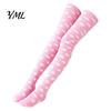 Cozy Fleece Socks 1 Pair Women Thigh High for Winter, Thickened Coral Leg Long Stockings Warmer Stockings, Fluffy Warm Over Knee Boot Girls