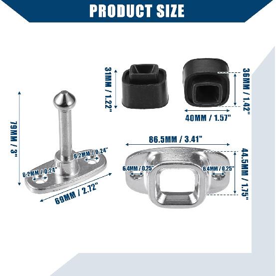 Wohnmobiltürhalter/Kolben und Buchse Anhängertürhalter für Auto Wohnmobil Reiseanhänger LKW-Anhänger Schuppentür/Langlebig / 2er-Set