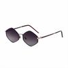 Metal Frame Sun Glasses Y2K Shades Eyewear Vintage Polygon Sunglasses  Driving